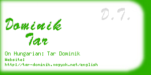 dominik tar business card